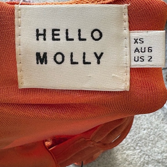 Hello Molly Vibrant Orange One Shoulder Cutout Dress - Picture 4 of 4
